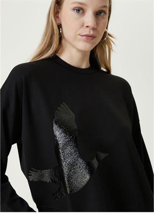 BYMN Kuş Baskılı Sweatshirt