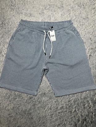 BYMN Lacivert Çizgili Şort