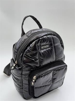 BYMN Parlak Siyah Sırt Çantası 