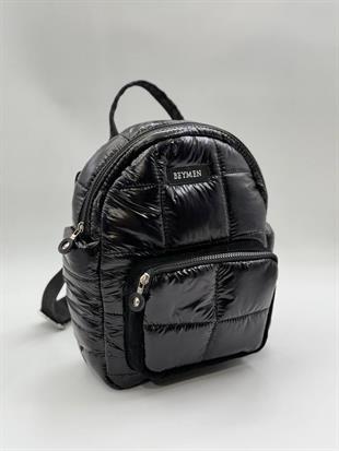 BYMN Parlak Siyah Sırt Çantası 