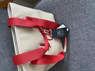 BYMN Turuncu Nakışlı Bej Çanta