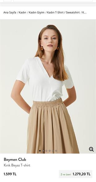 BYMN V yaka Bordo Tişört