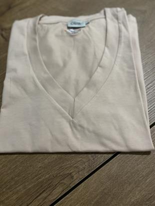 BYMN V yaka Kahverengi Tişört