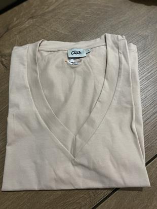 BYMN V yaka Kahverengi Tişört