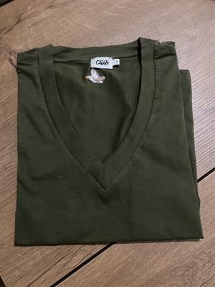 BYMN V yaka Yeşil Tişört