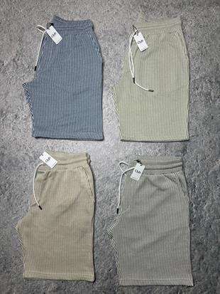 BYMN Yeşil Çizgili Şort