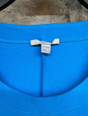 C.S Mavi Bisiklet Yaka Mavi Elbise