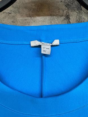 C.S Mavi Bisiklet Yaka Mavi Elbise