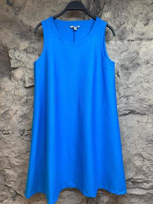 C.S Mavi Bisiklet Yaka Mavi Elbise