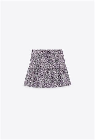 Çiçekli Şort Etek
