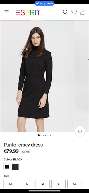 Esprit Siyah Basic Elbise