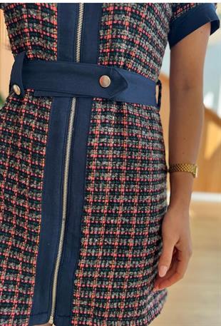 Kemerli Tüvit Elbise