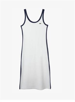 LCST İp Askılı Modal Beyaz Elbise