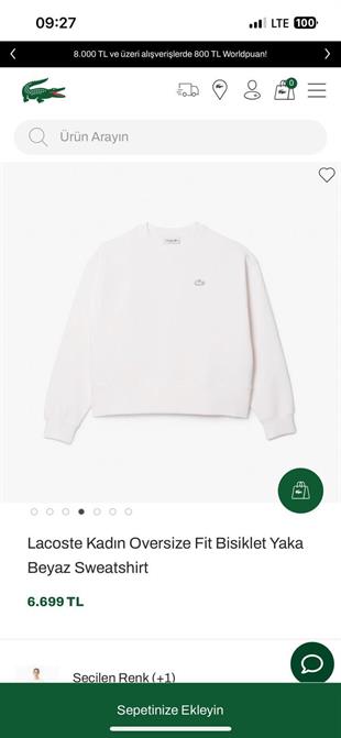 LCST Oversize Beyaz Sweatshirt