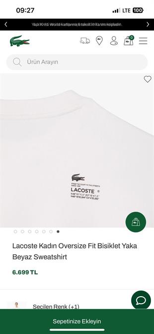 LCST Oversize Beyaz Sweatshirt