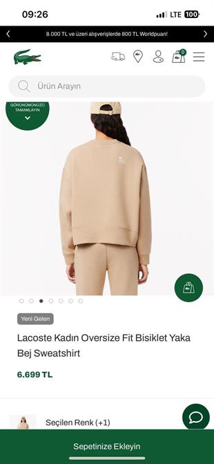LCST Oversize Sütlükahve Sweatshirt