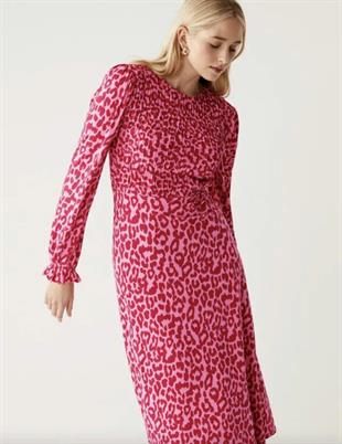 Marks&Spencer Full Likralı Leopar Desenli Elbise