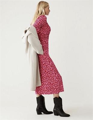 Marks&Spencer Full Likralı Leopar Desenli Elbise