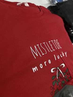 Mıstletoe Kırmızı Pijama Takımı