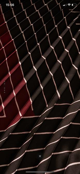 MNG Geometrik Desenli siyah Bordo Etek