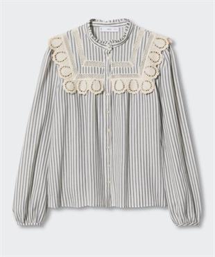 MNG Hakim Yaka Dantel Detaylı Gömlek