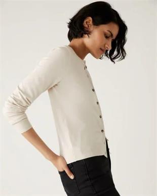 MS Ekru Triko Hırka