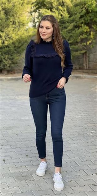 Next  Mavi Fırfırlı Kazak