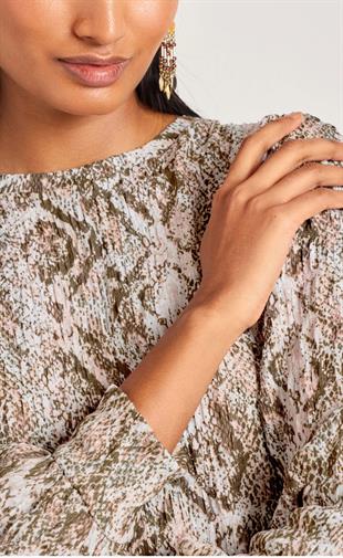 Next Yılan Desenli Bluz