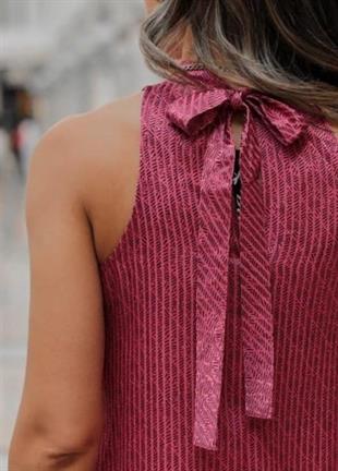 Next Yaka Detaylı Fuşya Bluz