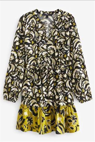 Next Yeşil Kemerli Elbise