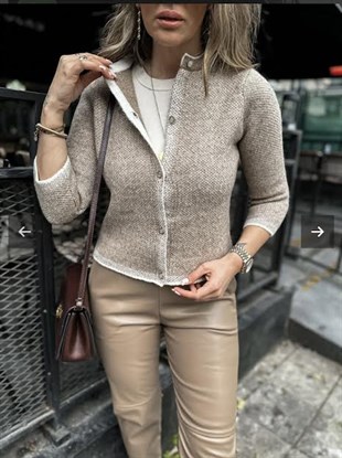 Orjinal Marka Yün Bej Hırka