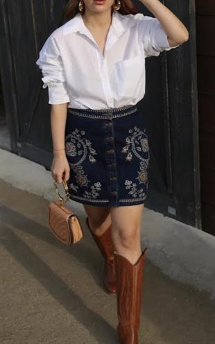 Orjinal Marka İşlemeli Etek