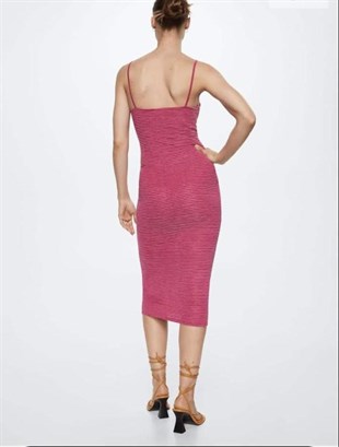 MNG Midi Boy Pembe Elbise