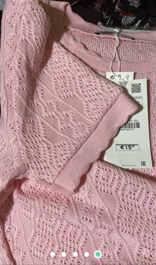 Pembe Örgü Bluz