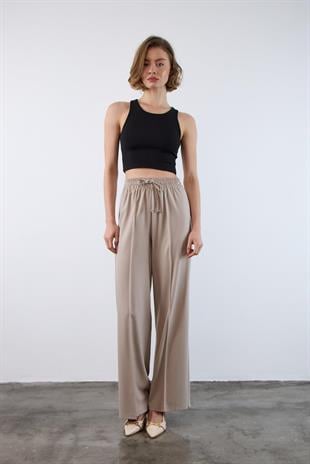 POLİVİSKON PANTOLON TAŞ RENGİ