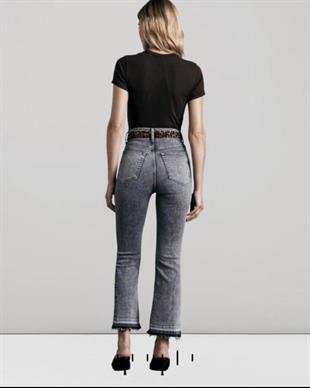 Rag Bone Yüksek Bel Gri Flare Jean