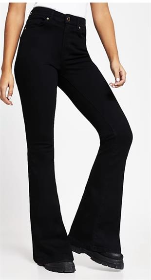 River İsland Siyah İspanyol Flare  Jean