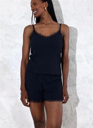 Siyah Viskon Pijama Takımı