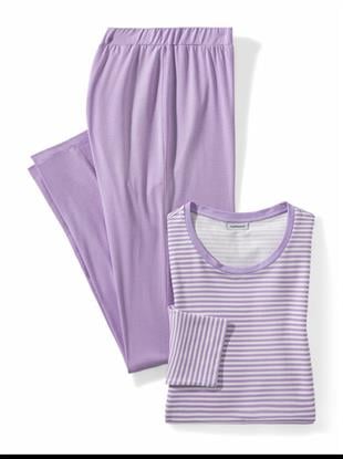 Walbusch Lila Çizgili Pijama Takımı