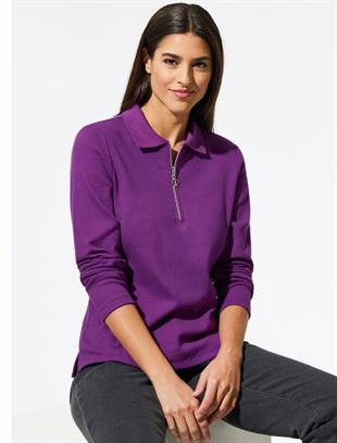 Walbusch Mor Fermuarlı Sweatshirt