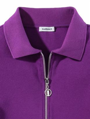 Walbusch Mor Fermuarlı Sweatshirt