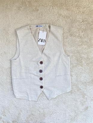 ZR Bej Yelek Şort Takım