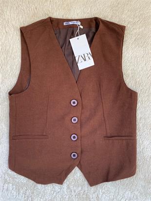 ZR Kahverengi Yelek Şort Takım