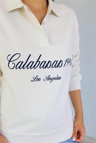 ZR Yaka Detaylı Sweatshirt
