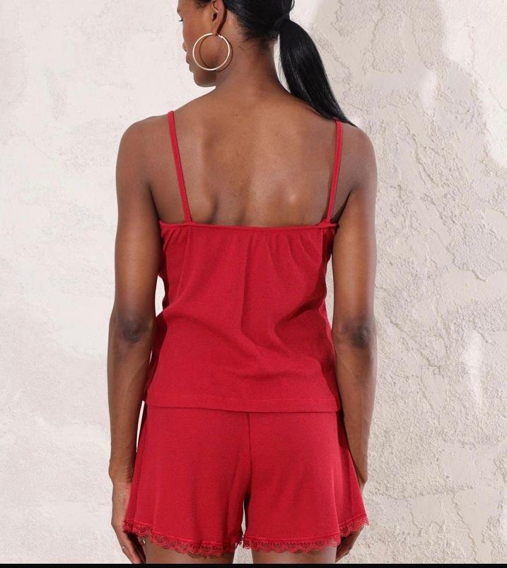 Bordo Viskon Pijama Takımı