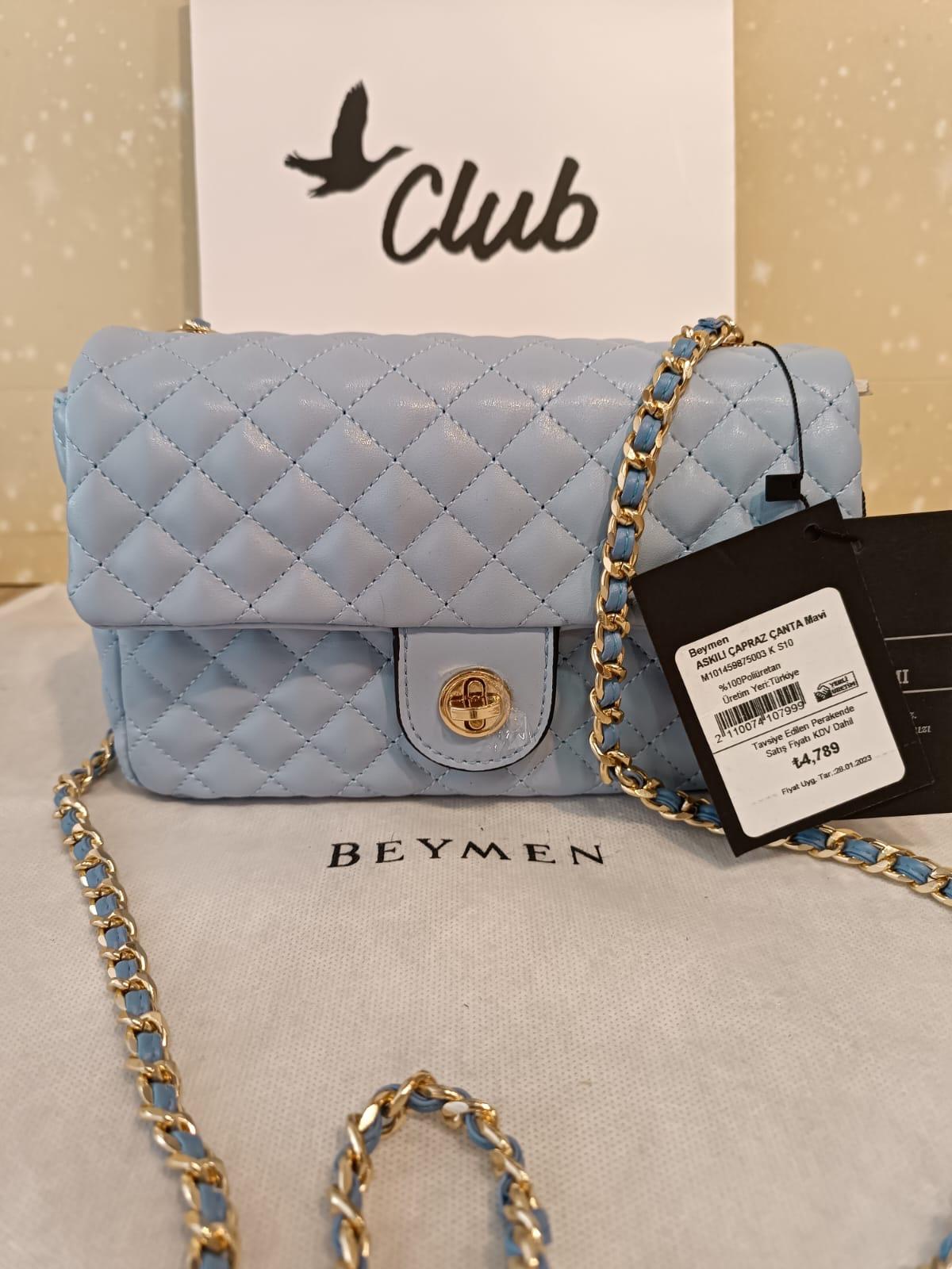 BYMN Bebe Mavi Kapitone Çanta