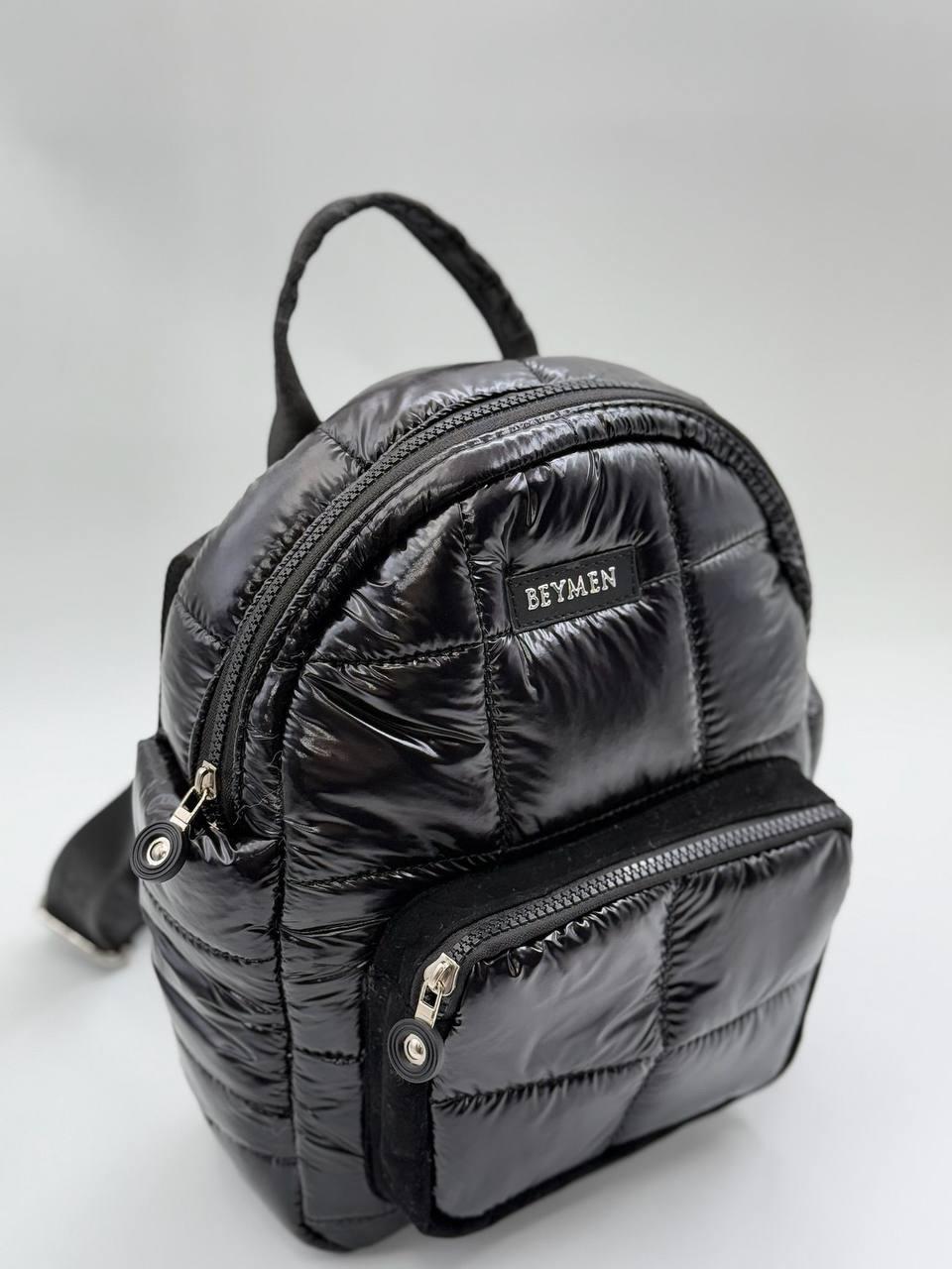 BYMN Parlak Siyah Sırt Çantası 
