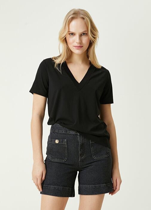 BYMN V yaka Siyah Tişört