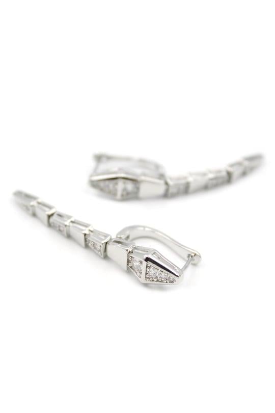 Gümüş Yılan Küpe 