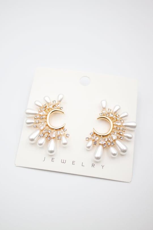 İncili Taşlı Küpe